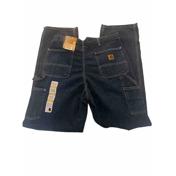 NWTCarhartt B13-DST Tag Sz 34 x 34 Dungaree Fit Mens Carpenter Jeans 100% Cotton - Picture 8 of 8